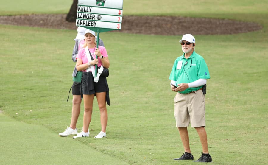 volunteers at a golf tournament