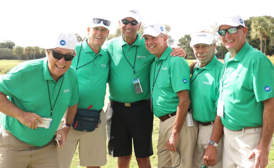 volunteers at golf tournament